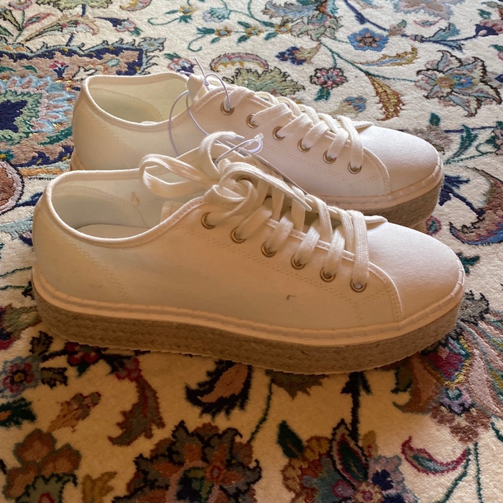 Espadrille flatform canvas shoes